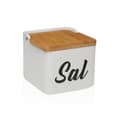 Miniatyrbild 1 av 2: Saltkar med lock Versa Sal Vit Keramik 12,2 x 11,5 x 12,2 cm
