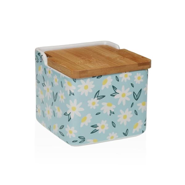 Saltbøsse med låg Versa DAISY Keramik 12,2 x 11,5 x 12,2 cm