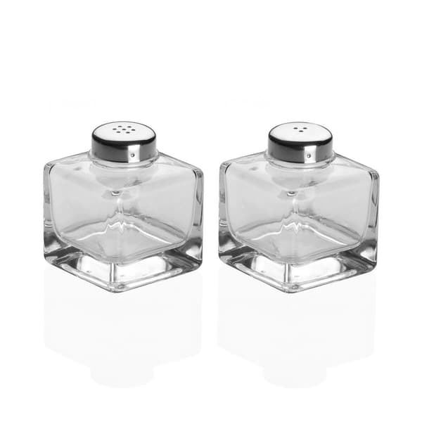 Saltkar och pepparkar Versa Metall Glas