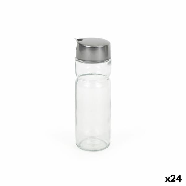 Oljeflaska Quttin Transparent Silvrig Glas 0,2 L 5 x 5 x 15 cm (24 antal)