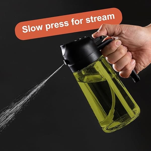 2-i-1 – 470 ml olie- og eddikesprayflaske, perfekt til madlavning, Airfryer og salat