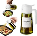 Miniatyrbillede 1 af 7: 2-i-1 – 470 ml olie- og eddikesprayflaske, perfekt til madlavning, Airfryer og salat