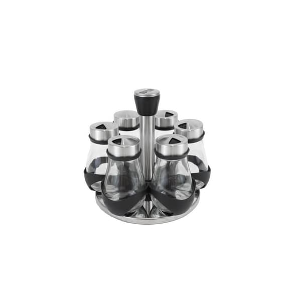 Kryddhylla i rostfritt stål Quttin 17,8 X 17,8 X 16,3 CM (6 Delar) (8 antal)