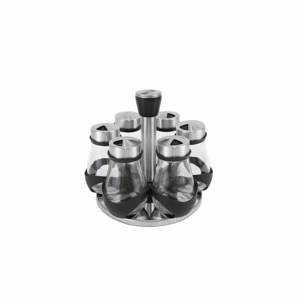 Kryddhylla i rostfritt stål Quttin 17,8 X 17,8 X 16,3 CM (6 Delar) (8 antal)