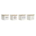 Miniatyrbillede 1 af 4: Saltbøsse med låg DKD Home Decor Marine Multifarvet Bambus Dolomite 12,5 x 12,5 x 11,5 cm