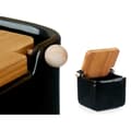 Miniatyrbild 3 av 3: Saltkar med lock Brun Svart Keramik Bambu 800 ml (6 antal)
