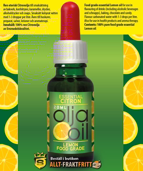 Eterisk Citronolja 20 ml med pipett