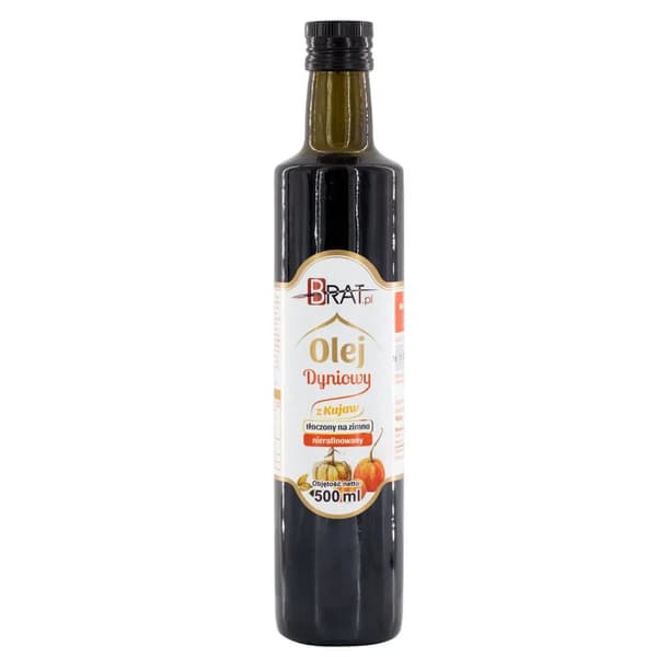 Kurpitsansiemenöljy 500 ml - Brat.pl