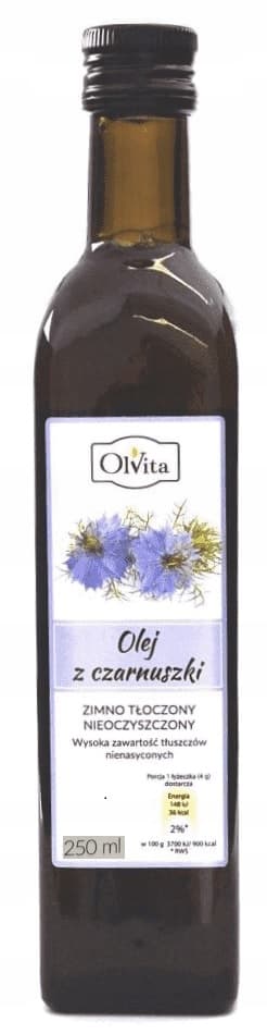 OLVITA Mustakuminaöljy, kylmäpuristettu, 250 ml