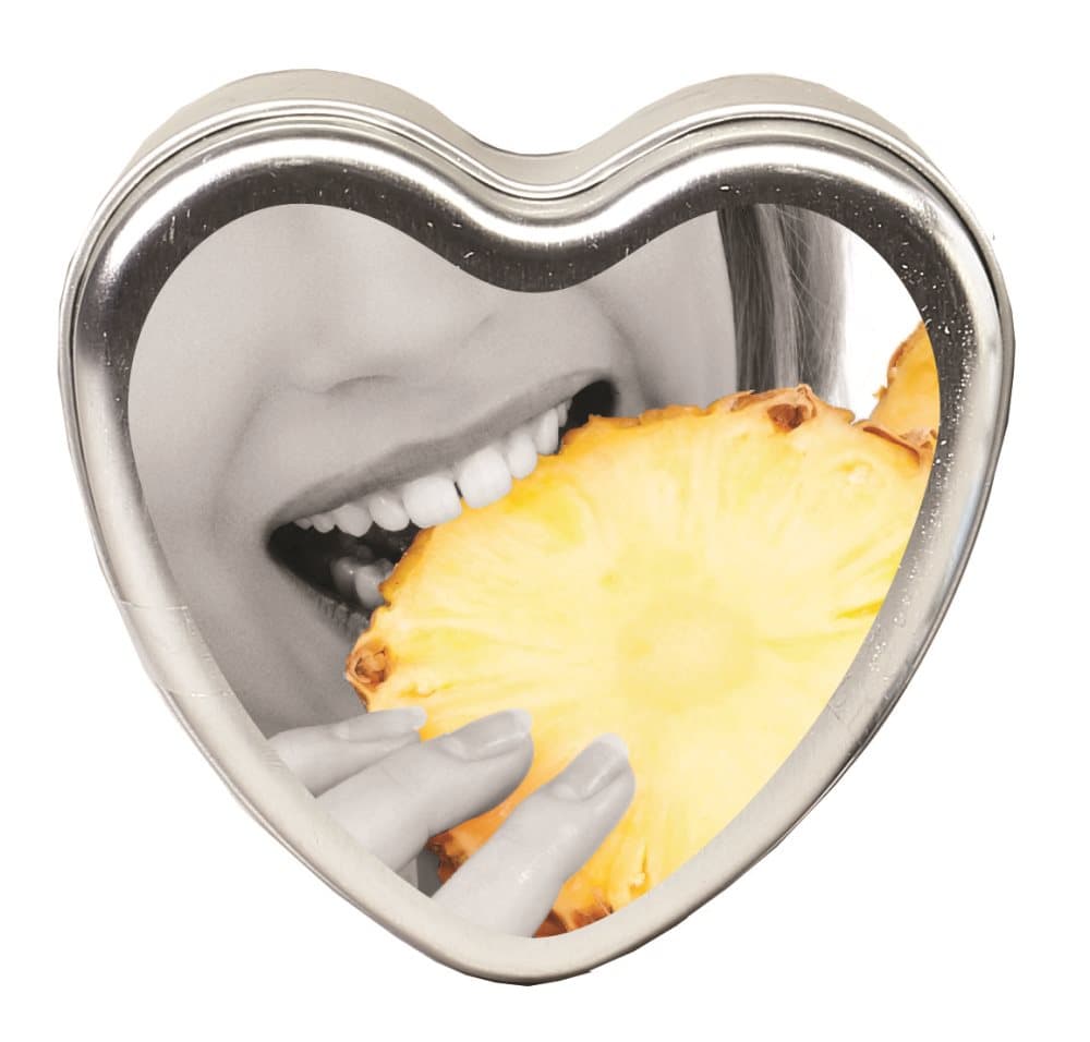 Earthly Body - Hemp Seed By Night - Candle 3 n 1 Heart Edible Pineapple 113 g