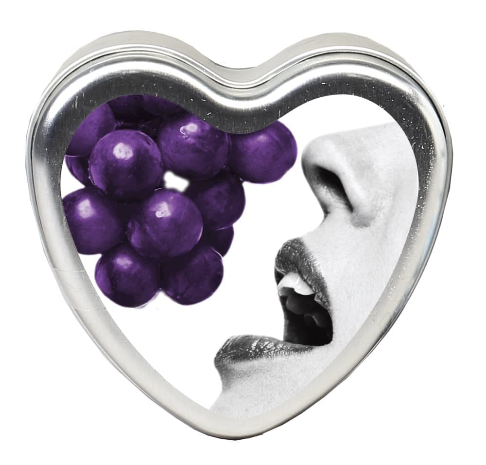 Earthly Body - Hemp Seed By Night - Candle 3 n 1 Heart Edible Grape 113 g