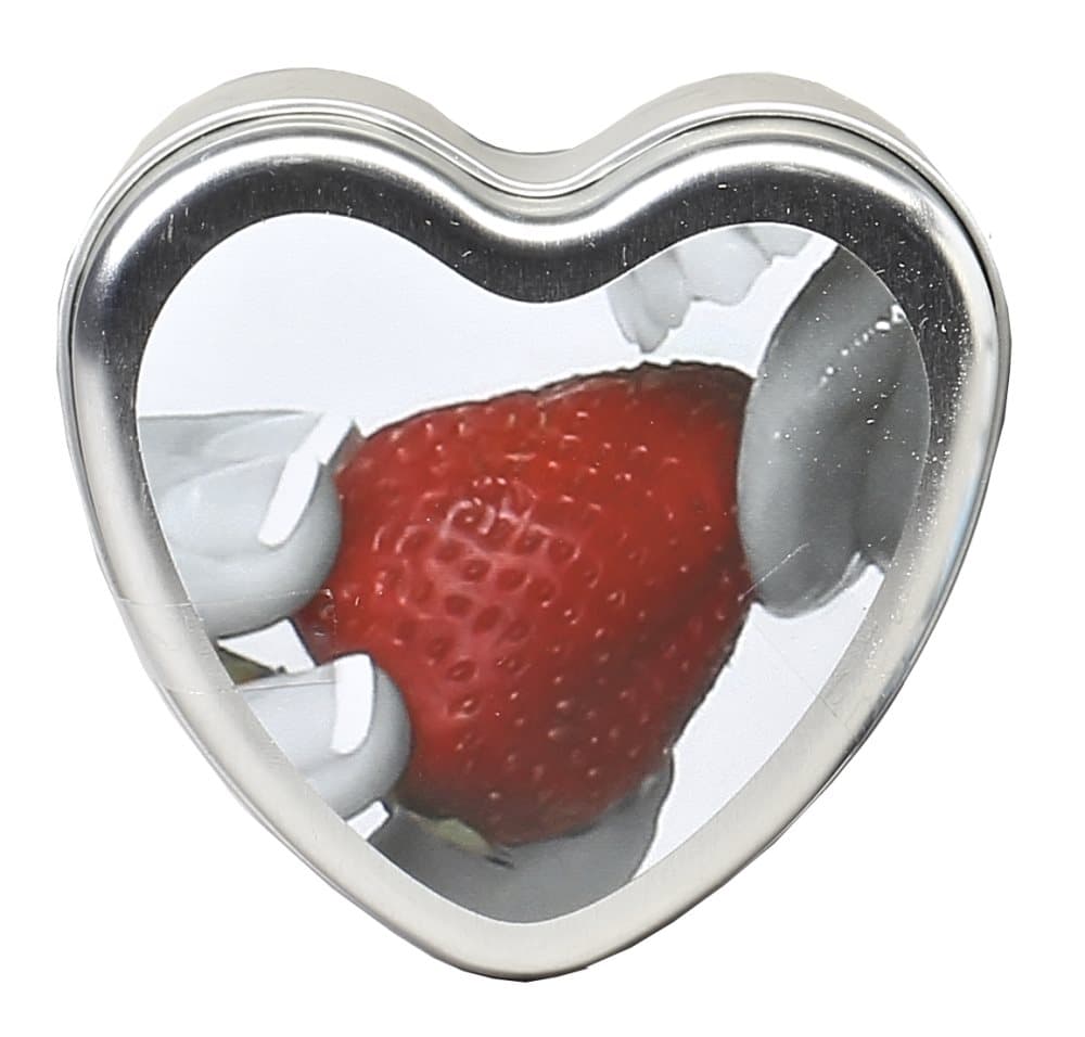 Earthly Body - Hemp Seed By Night - Candle 3 n 1 Heart Edible Strawberry 113 g