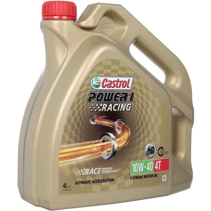 CASTROL Syntetisk motoroliekraft 1 Racing 4T 10W-40 - 4 L