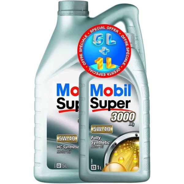 MOBIL Syntetisk personbilsolja S3000 - 5W40 - 5 + 1 L.