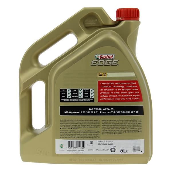 CASTROL Motorolja EDGE 5W-30LL 5L | CDON