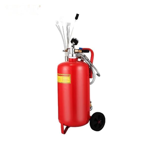 Pneumatisk olieudtrækker 22,7L - 6 sugeprøver, trykmåler, sikkerhedsventil & 64L tank