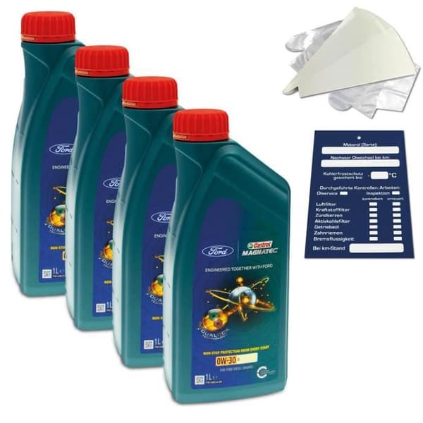 4 liter Ford Castrol Magnatec D 0W30 0W-30 Motorolja 157C36 157C37 Kit