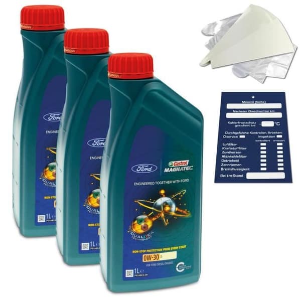 3 liter Ford Castrol Magnatec D 0W30 0W-30 Motorolja 157C36 157C37 Kit