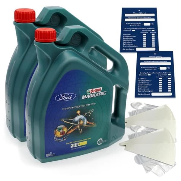 10 liter Castrol Magnatec Ford 5W-20 olja WSS-M2C948-B Trailer oljebyte