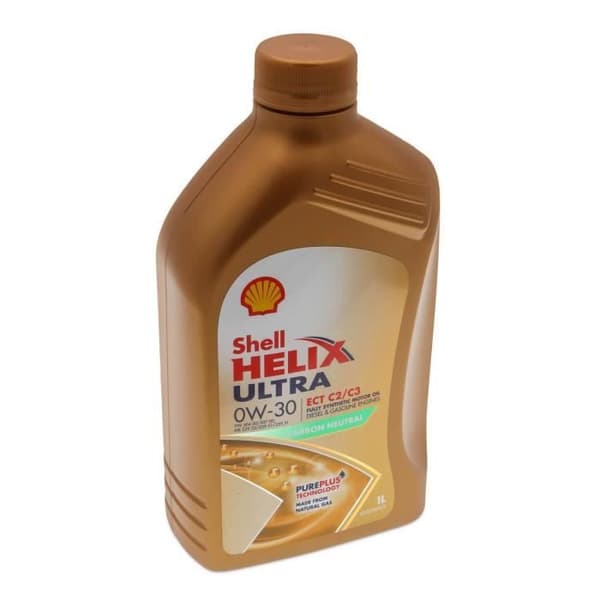 1 liter original Shell Helix Ultra Ect C2/C3 0W30 Olja 550046305 Api Sn Set