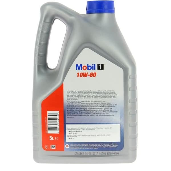 MOBIL oljetillsats MOBIL 1 Extended Life - Syntet / 10W60 / 5L