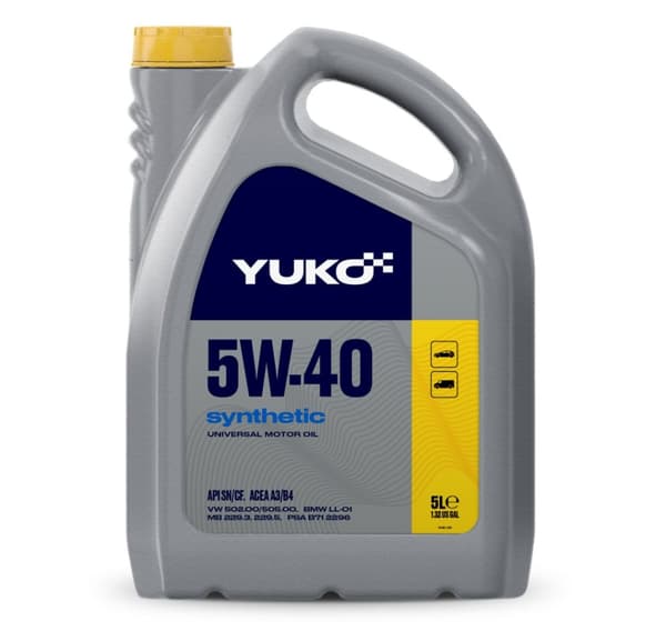 Yuko 5W40 fuldsyntetisk motorolie 5L