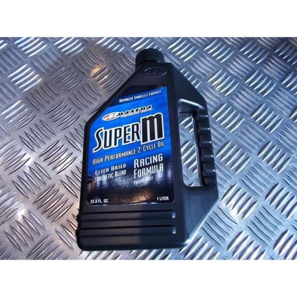 maxima super m oil motorcykel skoter 2 takt racing formel 1 liter syntetisk högpresterande