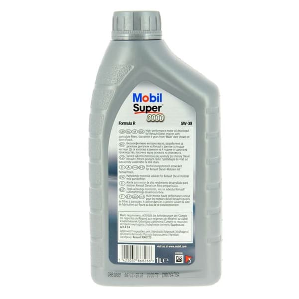 MOBIL Super 3000 5W-30 Formula-R. 1L - anti-föroreningsmotorolja