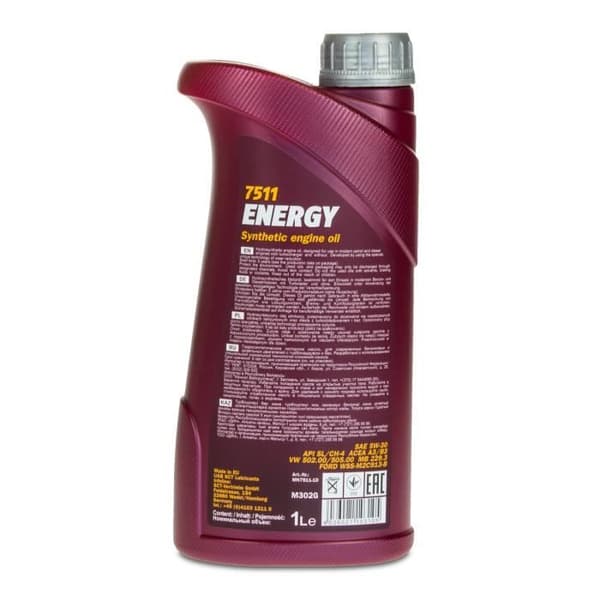 1 liter motorolja MANNOL SAE 5W-30 ENERGY VW 502.00 / 505.00 229.3