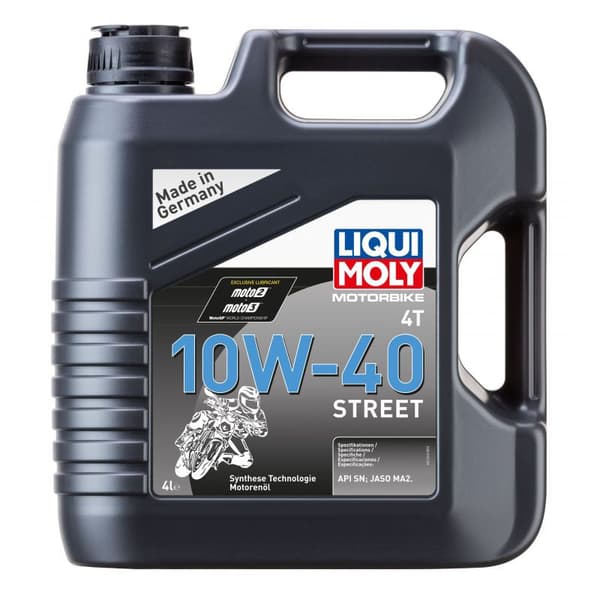 LIQUI MOLY Puolisynteettinen moottoriöljy moottoripyörille 10W40 Street 4T 4 litraa