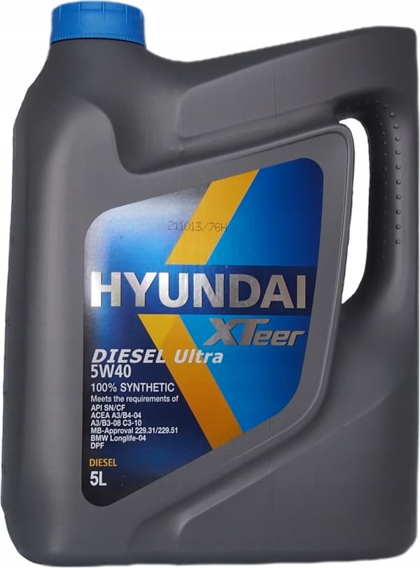 HYUNDAI XTeer 5W40 5W-40 Diesel ULTRA -5L OEM öljy