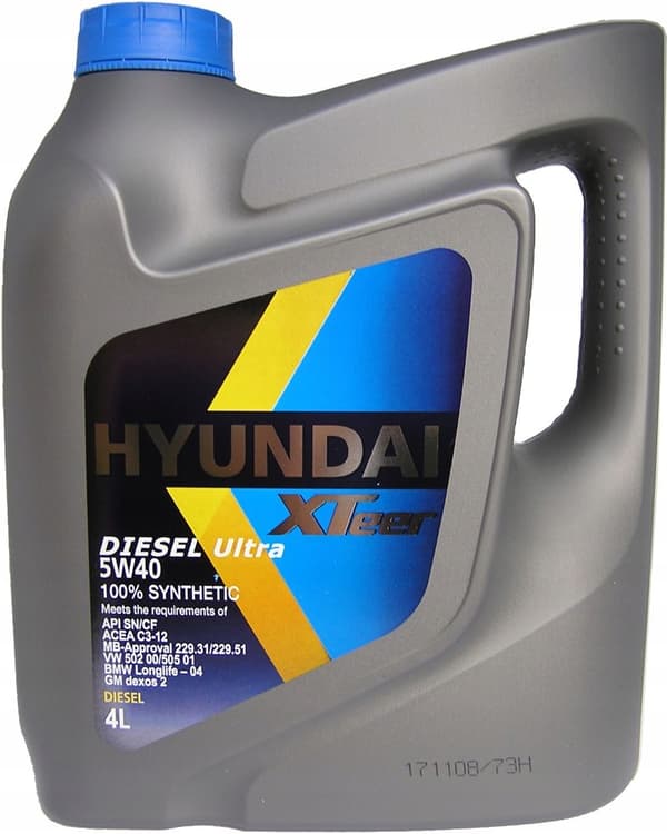 HYUNDAI XTeer 5W40 5W-40 Diesel ULTRA -4L OEM olie
