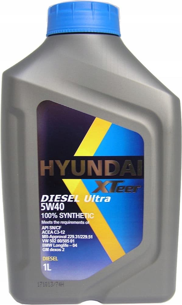 HYUNDAI XTeer 5W40 5W-40 Diesel ULTRA -1L OEM olie