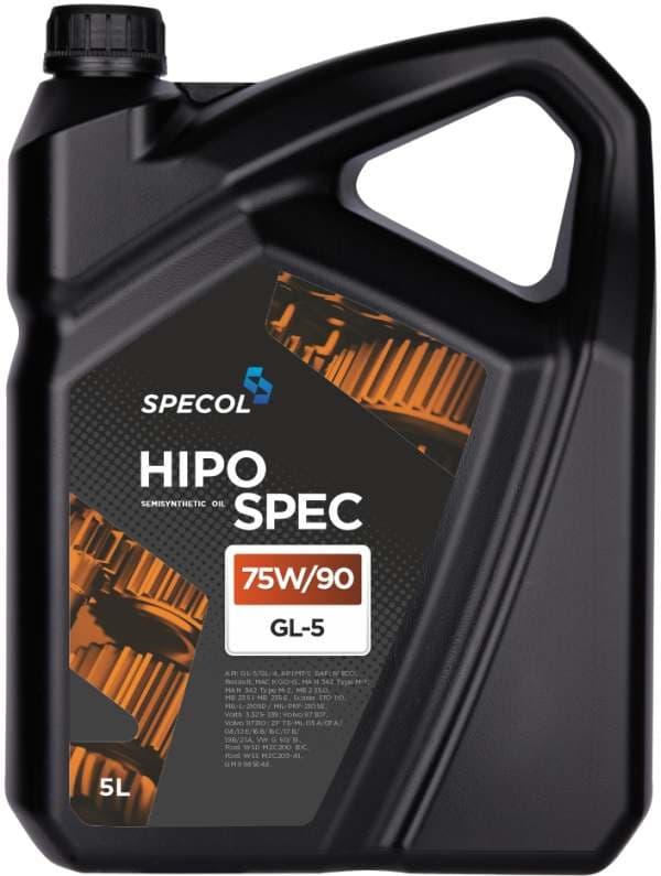 SPECOL OLIE 75W90 5L GL5 HIPOSPEC SEMI-SYNTETISK/GEARKASSE