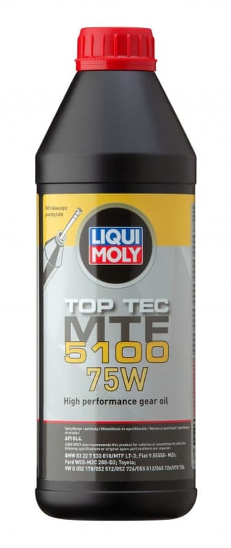 LIQUI MOLY ÖLJY 75W 1L TOP TEC 5100 GL4 / VW G 052 178 / WSS-M2C 200-D2