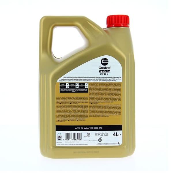 CASTROL EDGE 0W-20 V 4L - 0W20 motorolja