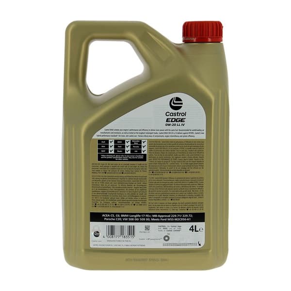 Motorolja - CASTROL - EDGE 0W-20 LL IV - 4L