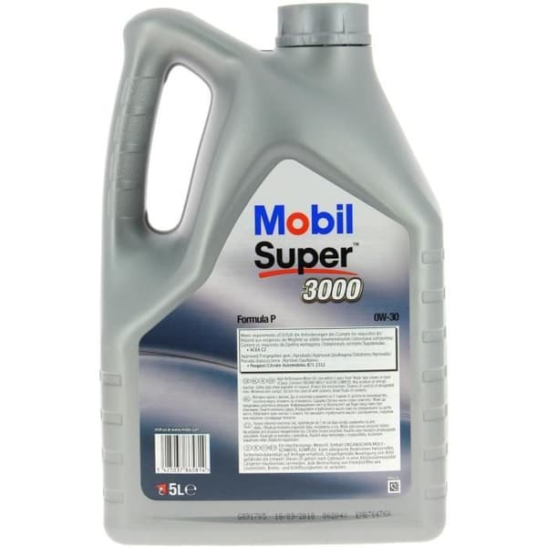 MOBIL Oil-Additive SUPER 3000 Formula-P - Syntetisk / 0W30 / 5L