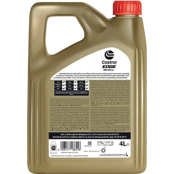 Castrol EDGE 5W-30 Long Life motorolja, 4L