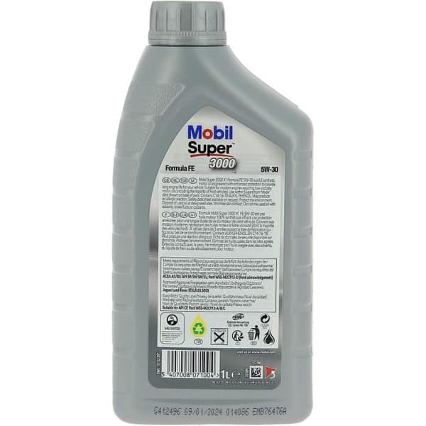 Motoroljedunk - MOBIL - S3000 5W30 FE - 1 L - 4 säsonger