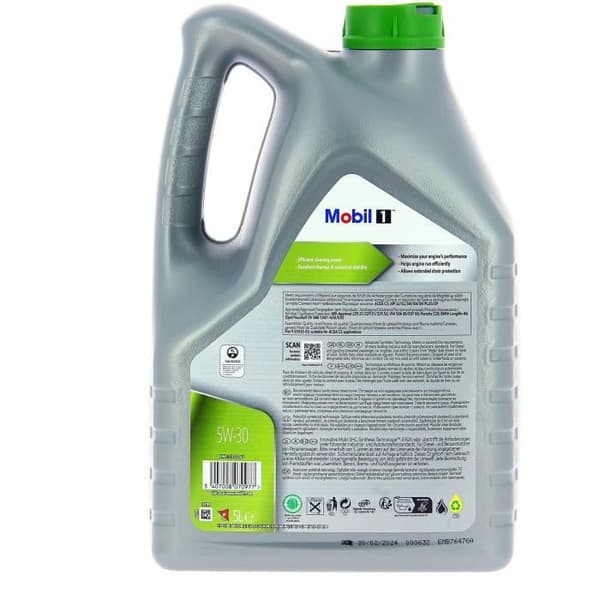 Moottoriöljykanisteri - MOBIL1 - 5W30 ESP - 5 L - 4 vuodenaikaa