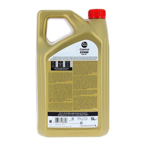 CASTROL EDGE 0W-40 5L - 0W40 moottoriöljy