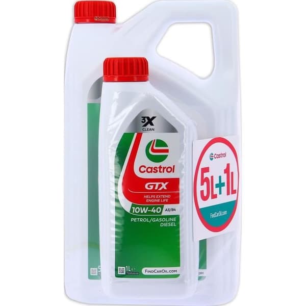 Moottoriöljy - CASTROL GTX - 10W-40 A3/B4 - 5L+1L - 057026