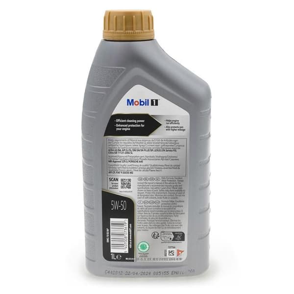 1 Litr Mobil 1 FS X1 5W50 Motorolja MB ExxonMobil
