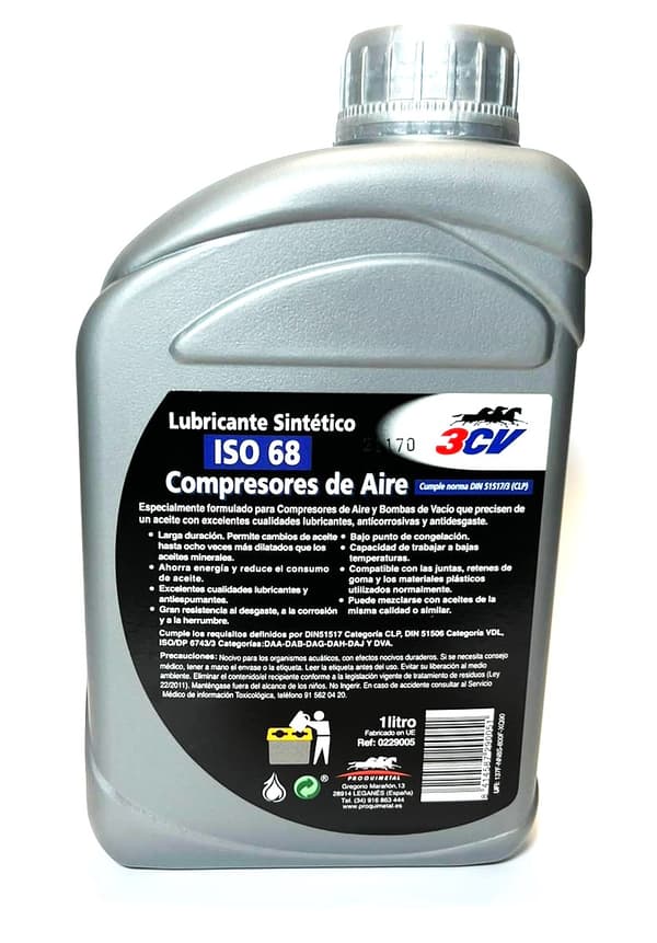 ISO 68 Syntetiskt Kompressorolja, Förlängd Oljebytesintervall, Energi Effektiv Smörjning, Antifoam Egenskaper