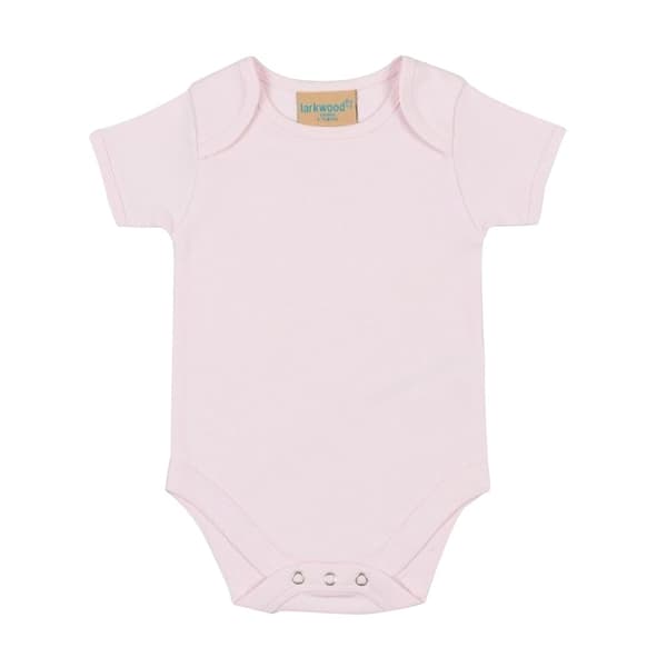Larkwood Baby Unisex Short Sleeved Body Suit With Envelope Neck Opening