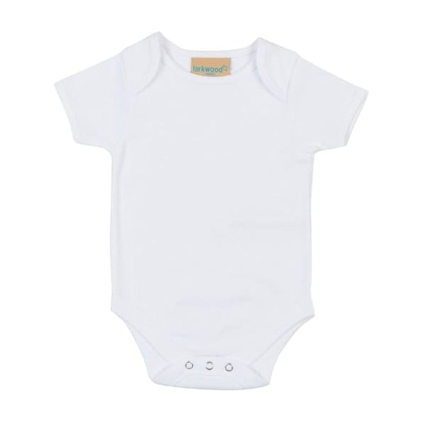 Larkwood Baby Unisex Short Sleeved Body Suit With Envelope Neck Opening