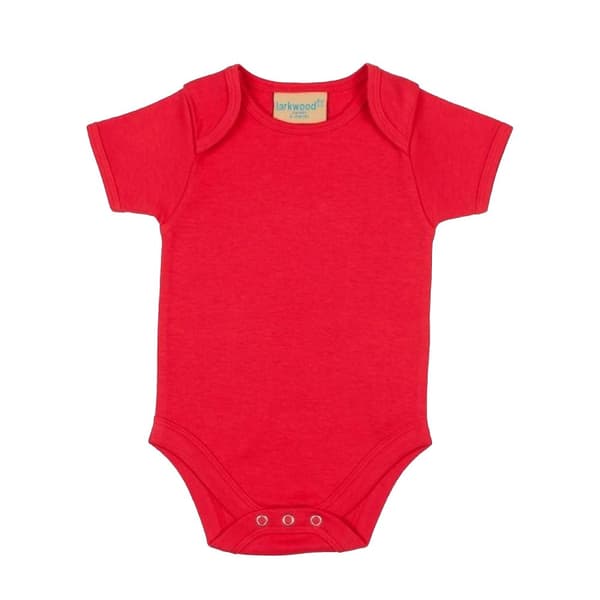 Larkwood Baby Unisex Short Sleeved Body Suit With Envelope Neck Opening