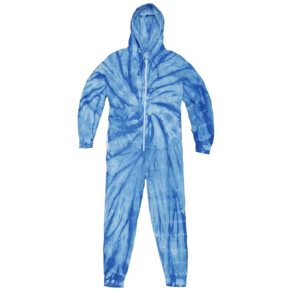 Colortone Unisex Adults Full Zip Tonal Spider Tie Dye Onesie Spider Royal SM