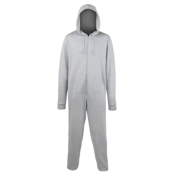 Comfy Co Unisex ensfarvet hættetrøje med hætte og alt i en onesie (280 GSM)